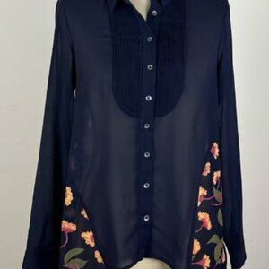 Maeve Navy Floral Blouse